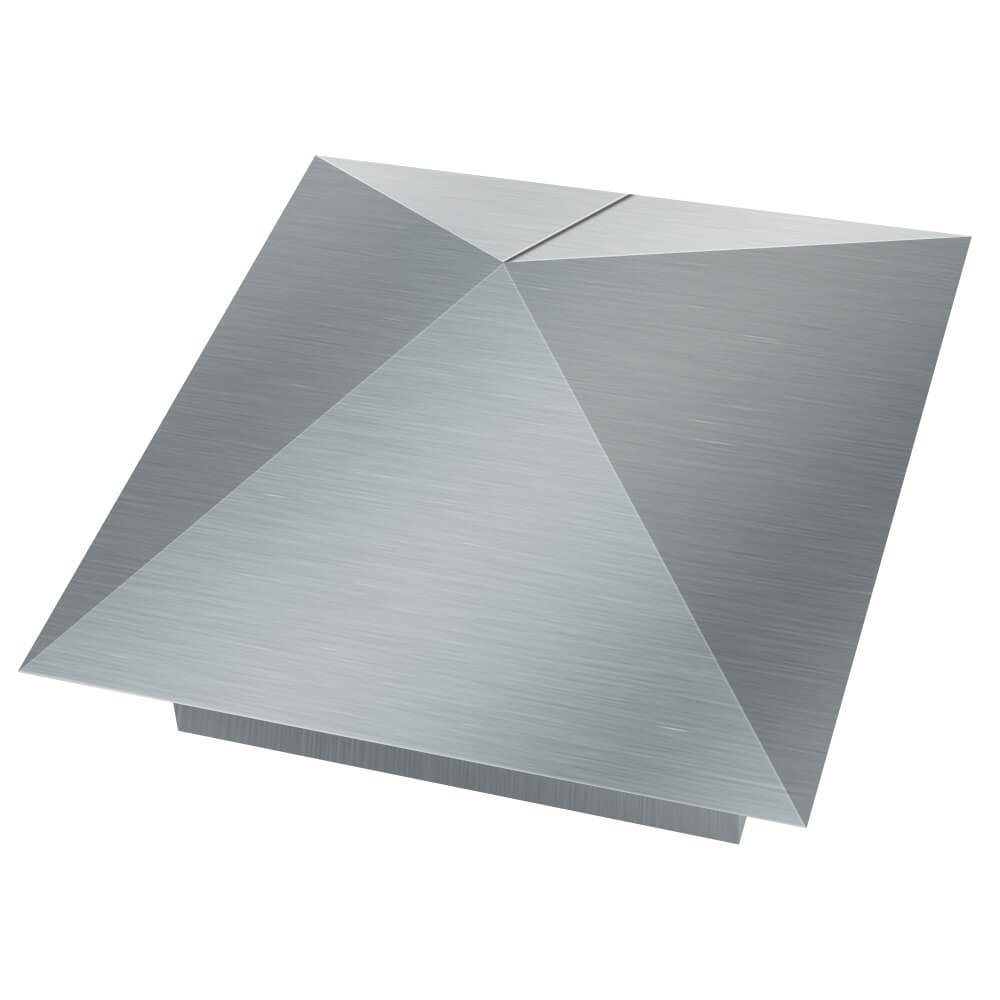 Колпак металлический 390х390мм оцинкованный заборный