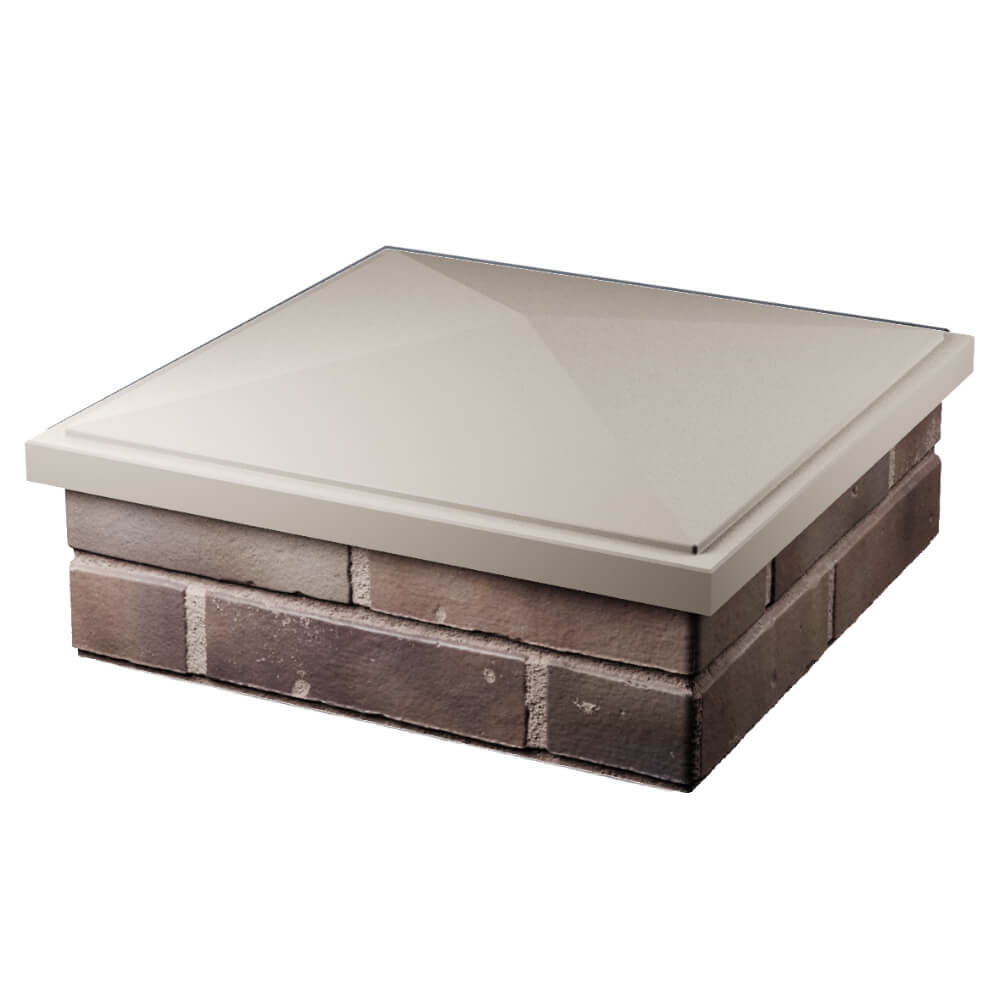 Колпак Zking БонаМоно Бежевый на столб 2х2 кирпича (515х515, 530х530мм)